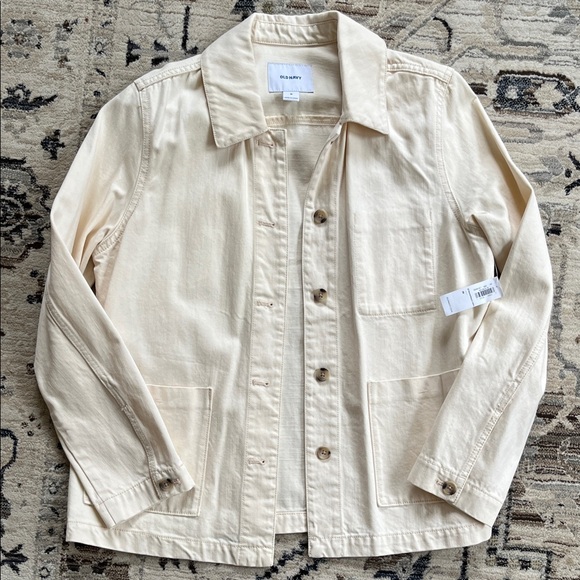 Old Navy Jackets & Blazers - Cream Button-Up Chore Jacket